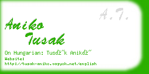 aniko tusak business card